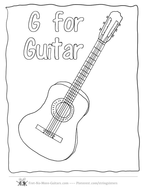 612x792 9 Best Guitar Coloring Pages Images On Coloring Books