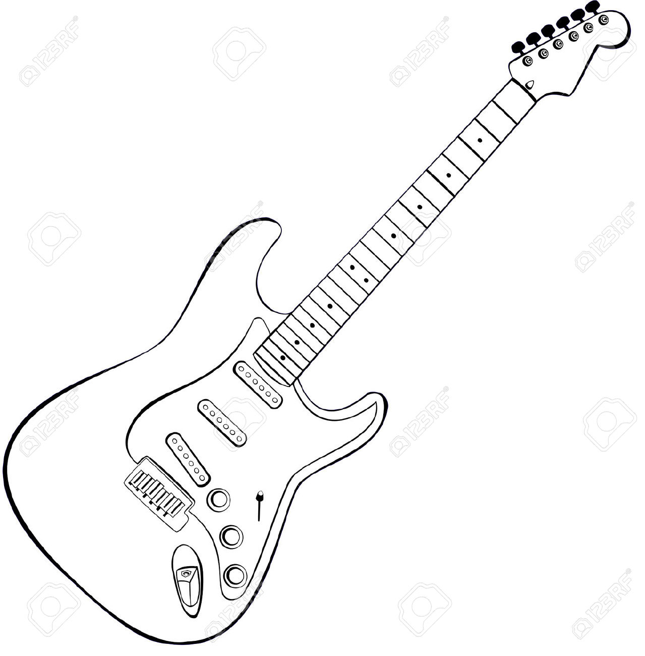 1279x1300 Drawing Of A Guitar Acoustic Guitar Drawing