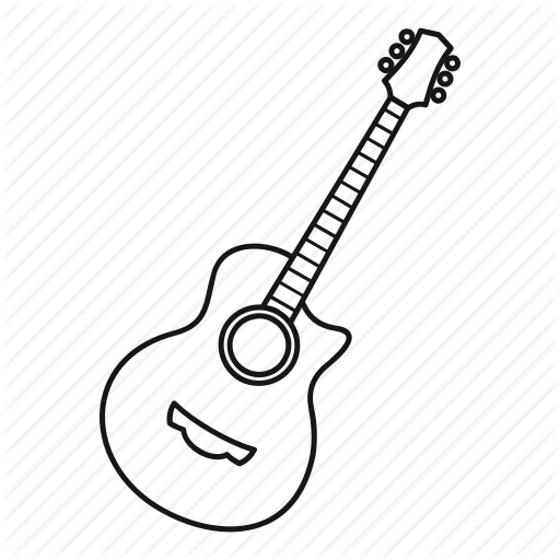 512x512 Guitar, Line, Music, Outline, Play, Rock, String Icon Icon