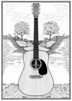 236x330 Printable Image Acoustic Guitar Digital Guitar Icon Download Music