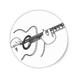 324x324 Acoustic Guitar Stickers Zazzle