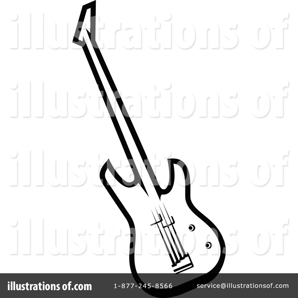 1024x1024 Guitar Clipart Line Drawing