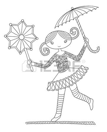 363x450 Black And White Line Art Illustration Of Circus Theme