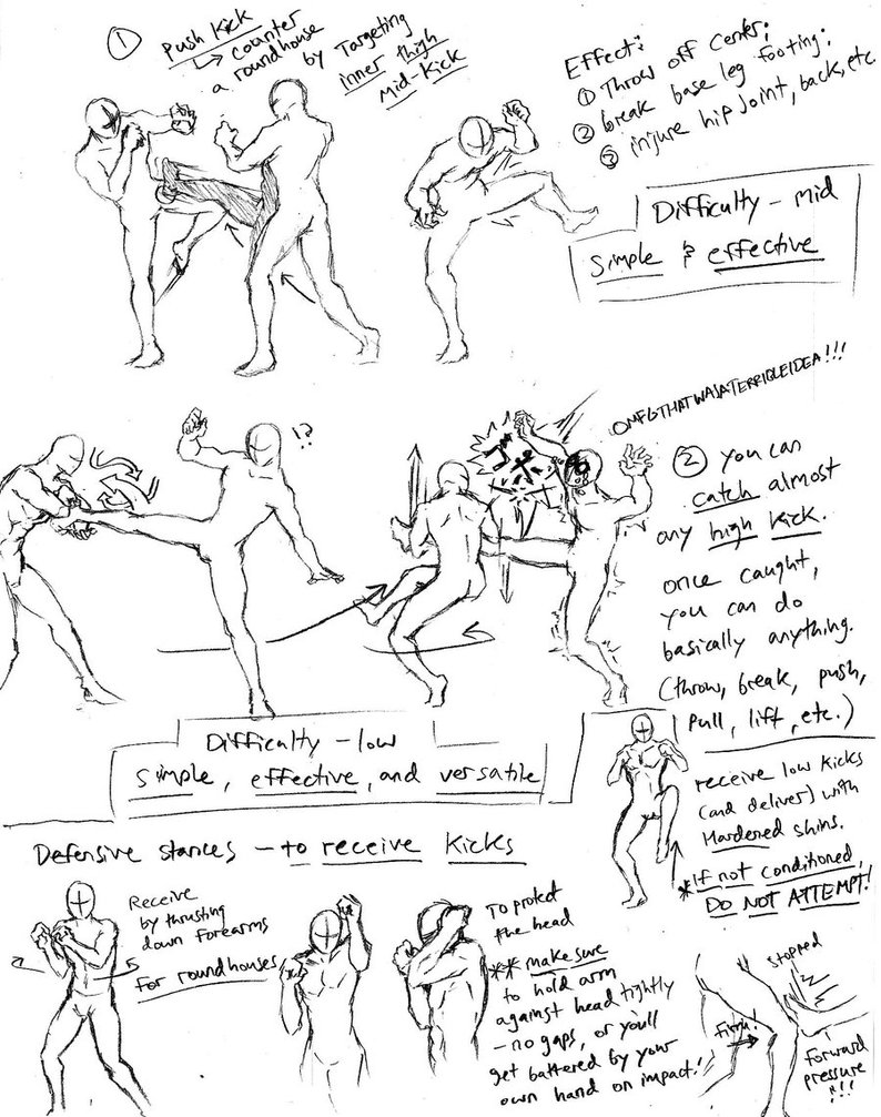 794x1007 Drawing Action Scenes 1 Countering Kicks By Shinsengumi77