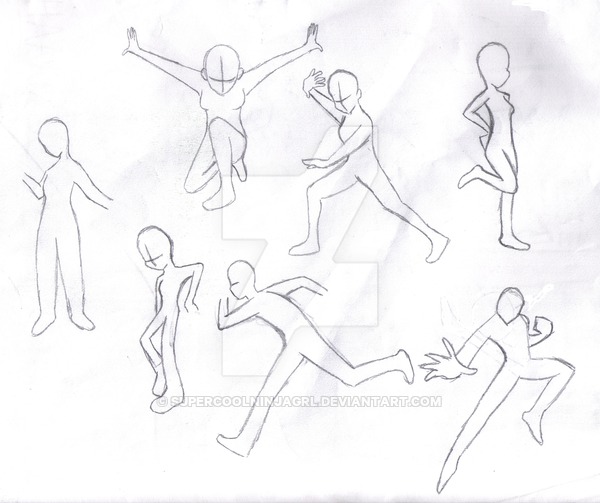 600x503 Sketch Action Poses By Supercoolninjagrl