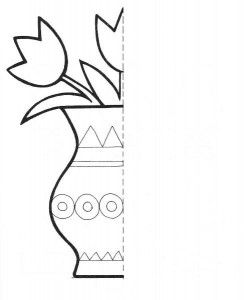 244x300 Flower Symmetry Activity Coloring Pages For Kids Percepcka
