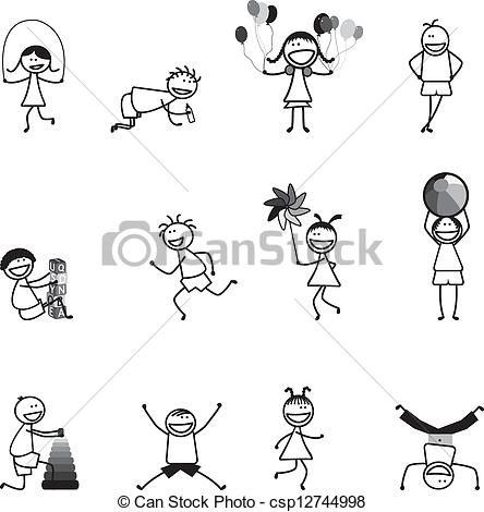 444x470 Balloons Girls Child Little Cute Fun Vector Illustration