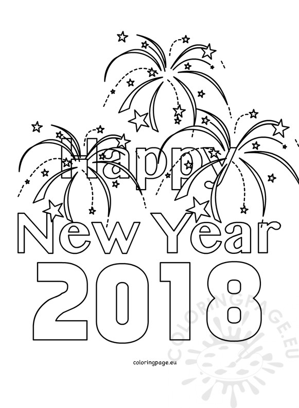 581x794 Happy New Year Coloring Sheets 2018