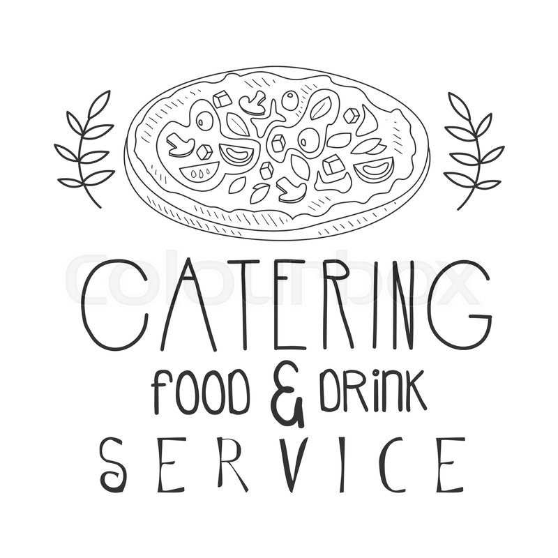 800x800 Best Food And Drink Catering Service Hand Drawn Black And White