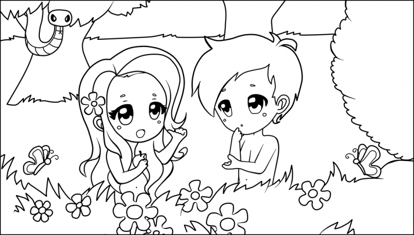 810x460 Adam And Eve And The Two Trees