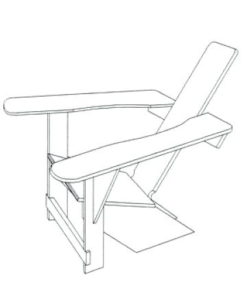 360x434 Adirondack Chair Drawing Plan Got The Plans In Long Ago Time