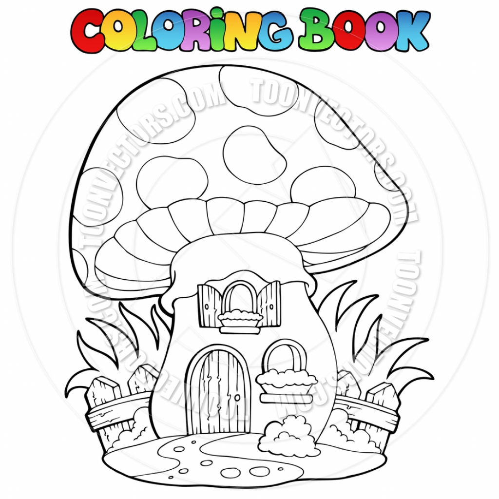 1024x1024 Cartoon Mushroom Drawings Adobe House Cartoon Color Clipart Hi Res