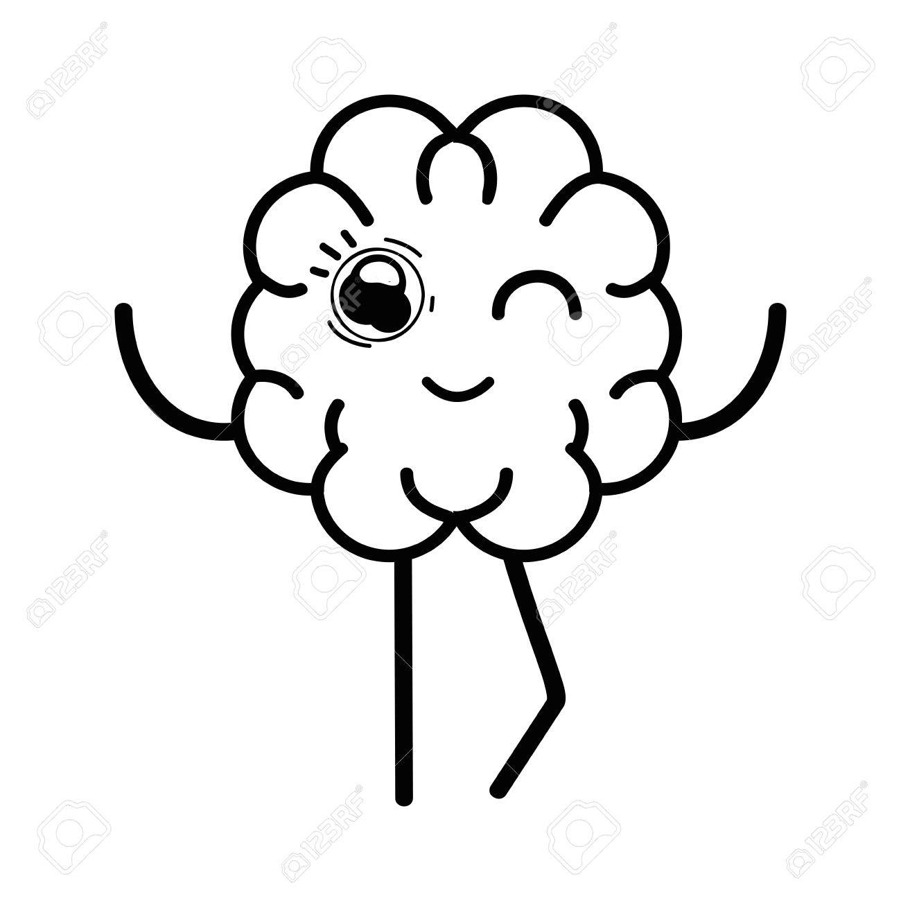 1300x1300 Line Icon Adorable Brain Expression Royalty Free Cliparts, Vectors