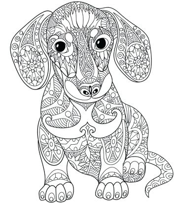 363x411 Dog Coloring Pages For Adults 79 In Addition To Coloring Page