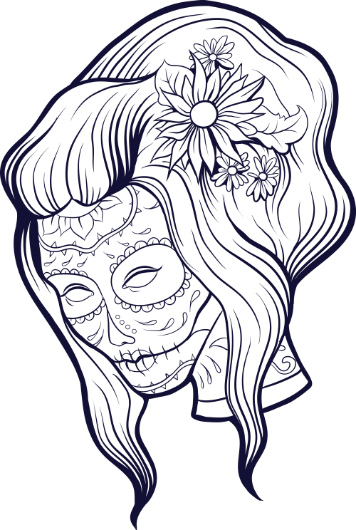 500x744 Sugar Skull Advanced Coloring 10 Sugar Skulls, Sugaring And Free