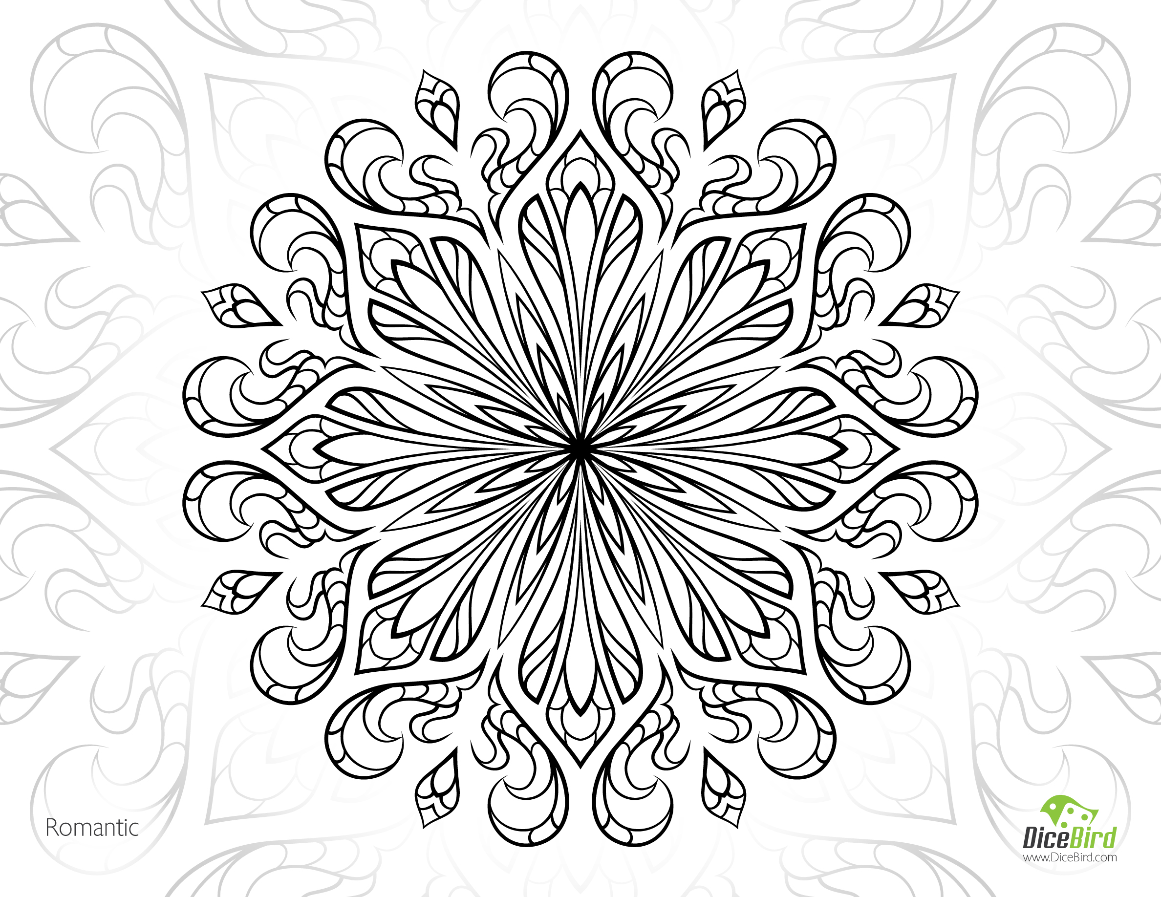 2376x1836 Free Printable Coloring Pages For Adults Advanced Romantic Flower
