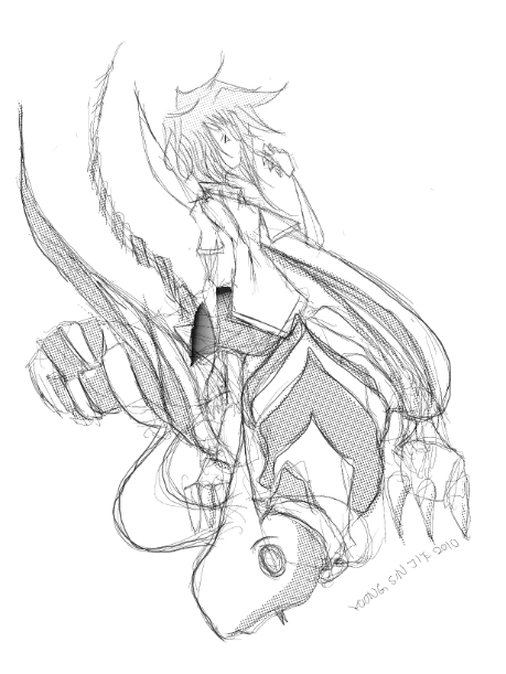 459x611 Advanced Manga Drawing Combine The Drawing With Human And Dragon