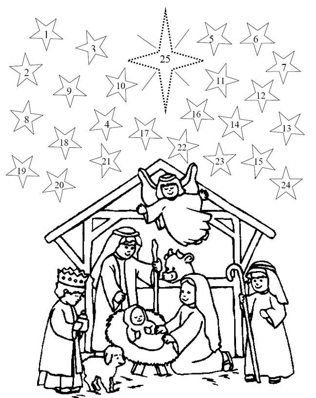 648x815 Manger Advent Calendar