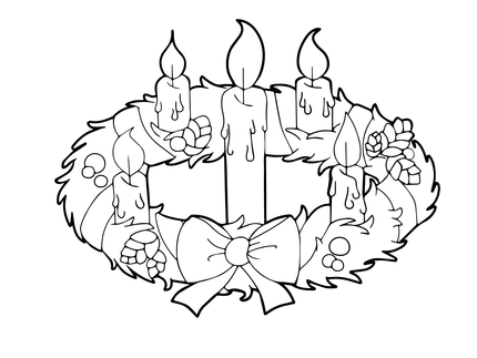 430x323 Advent Wreath Drawing Images Christmasadvent
