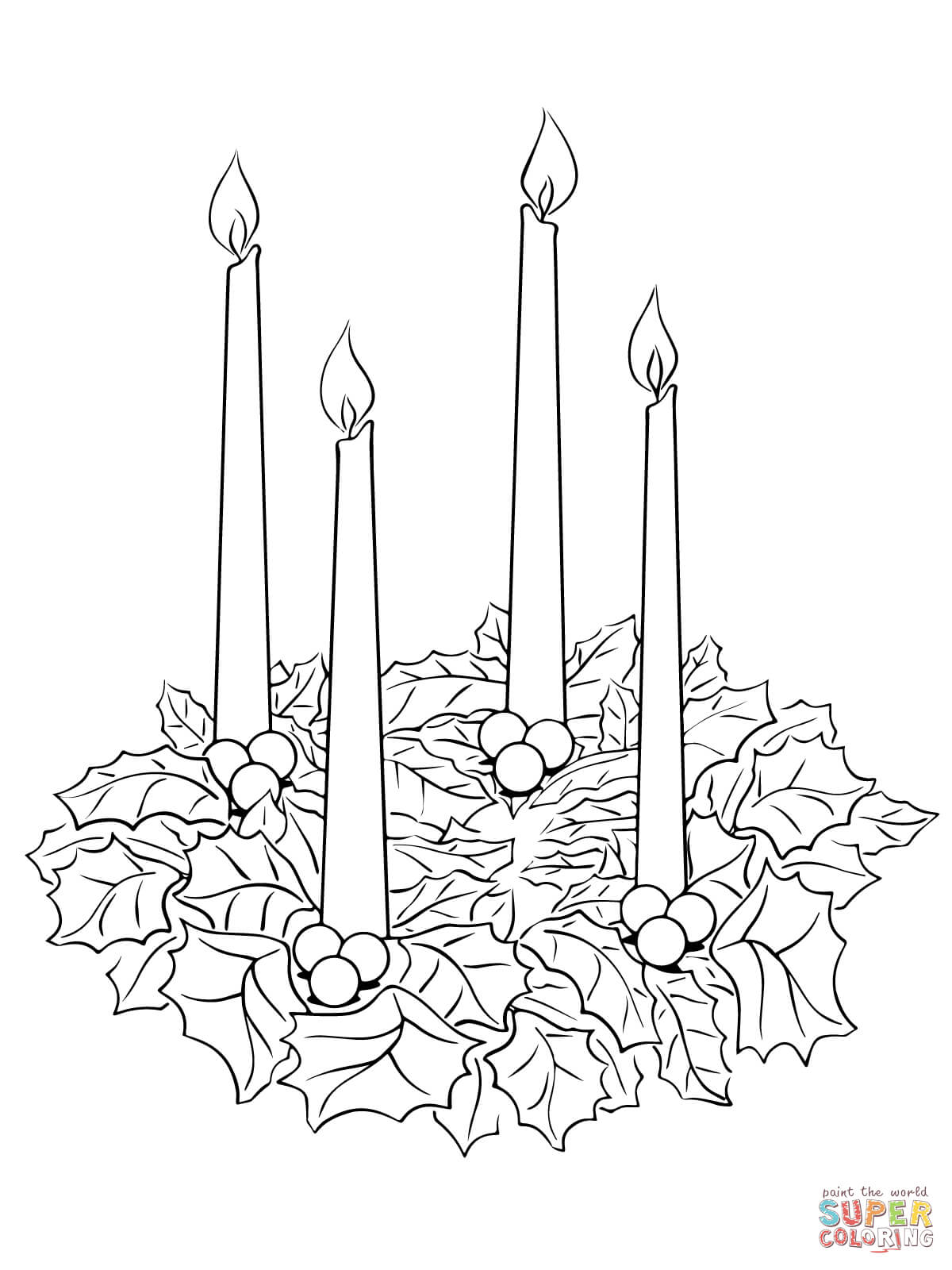 1200x1600 Advent Wreath Coloring Page Free Printable Coloring Pages