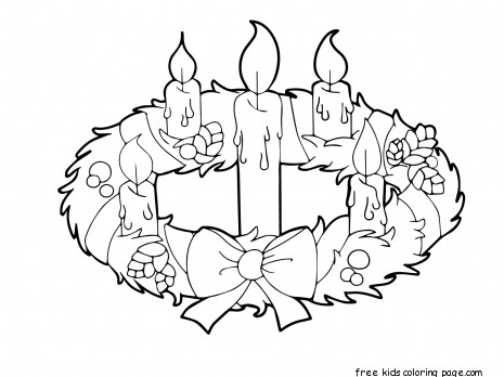 465x348 Advent Wreath And Candles Coloring Page Applique Ideas