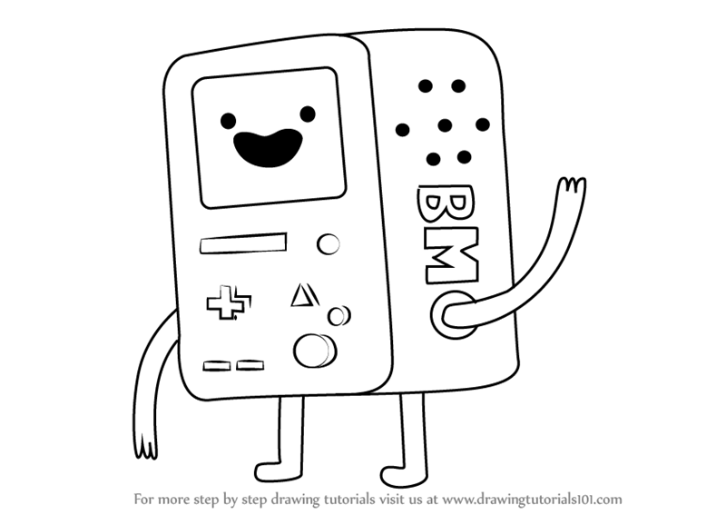800x567 Learn How To Draw Bmo From Adventure Time (Adventure Time) Step By