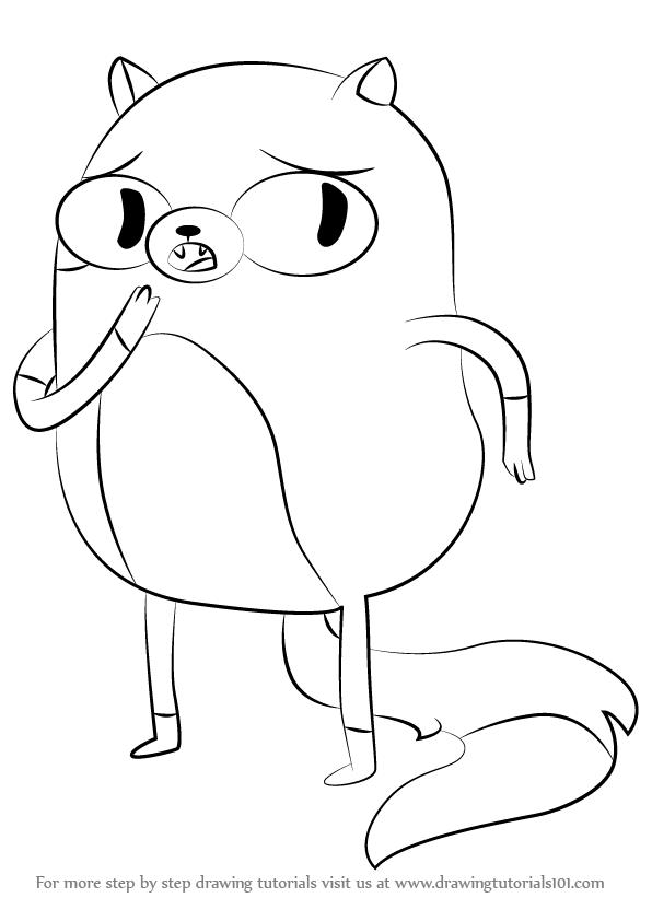596x842 Learn How To Draw Cake The Cat From Adventure Time (Adventure Time