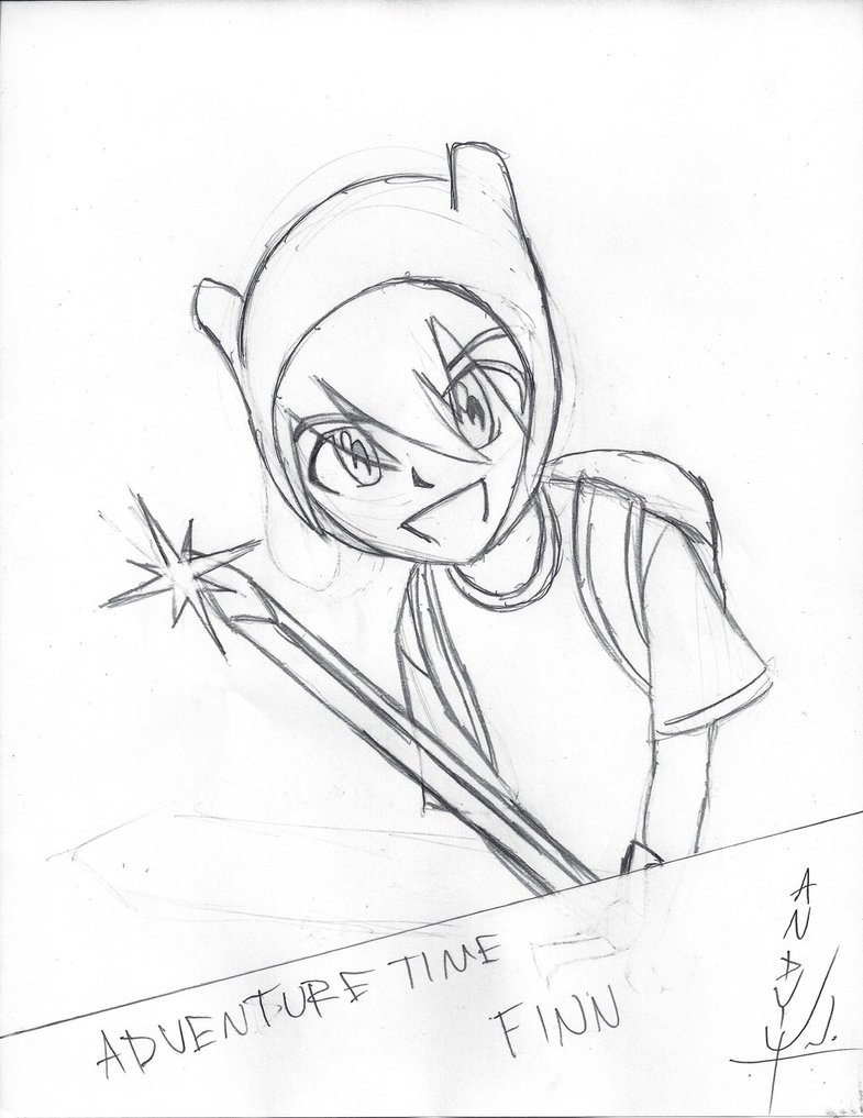 785x1017 Adventure Time Finn Sketch By Leapoffaith4