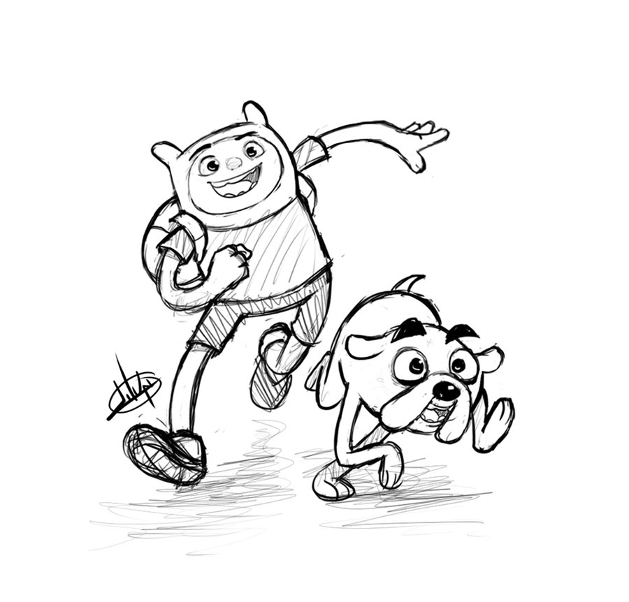 900x862 Adventure Time Sketch By Luigil