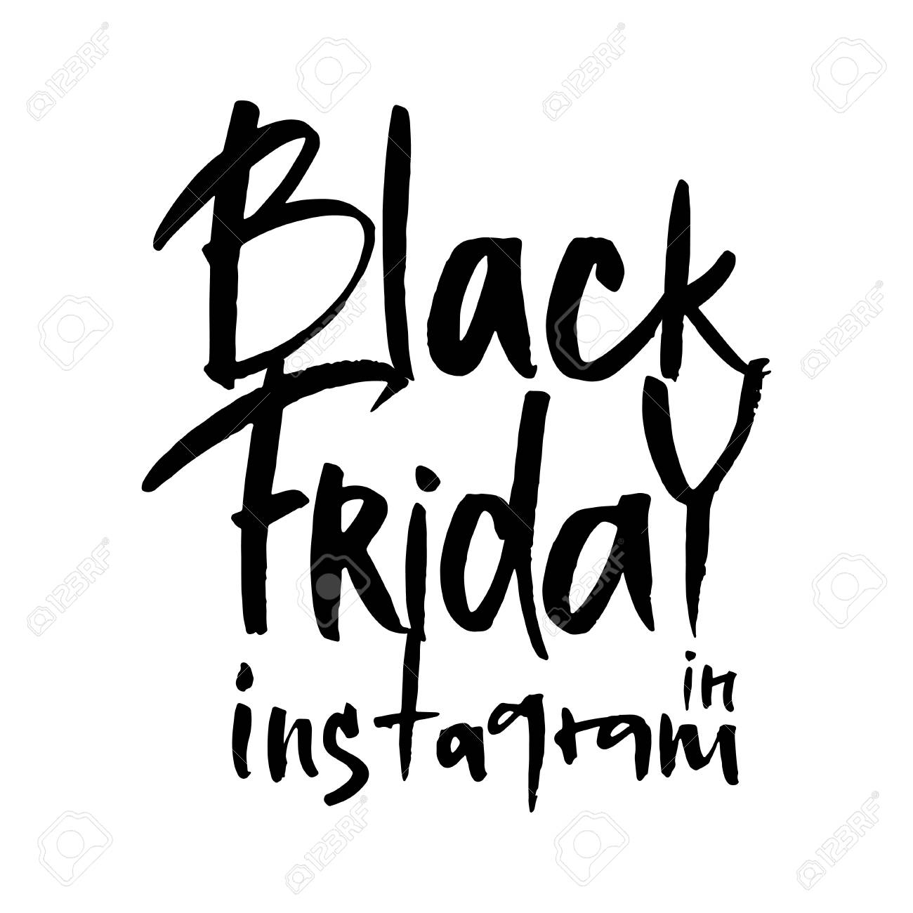 1300x1300 Hand Drawn Phrase Black Friday In Instagram. Lettering Design