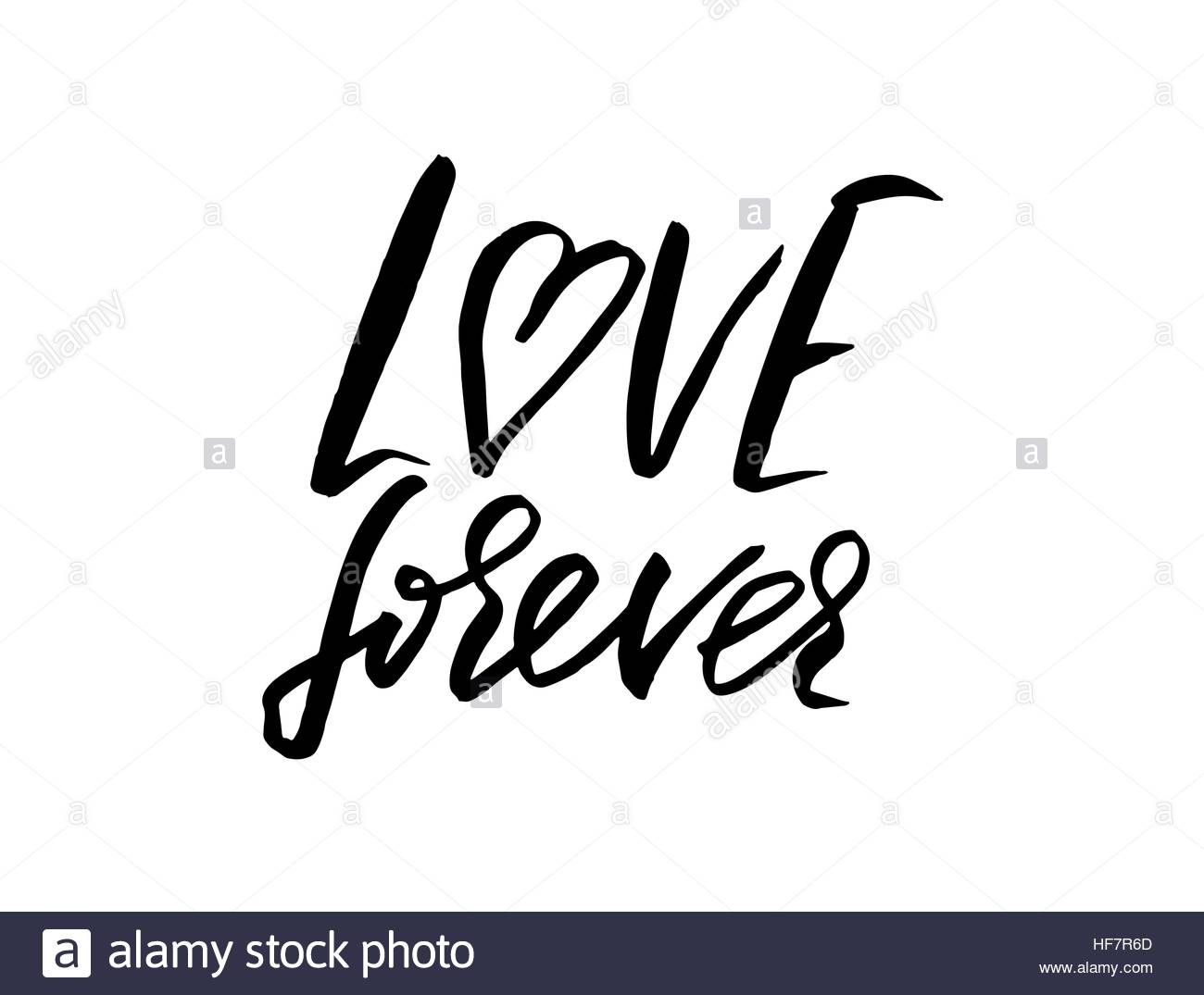 1300x1075 Hand Drawn Phrase Forever Love. Lettering Design For Posters Stock