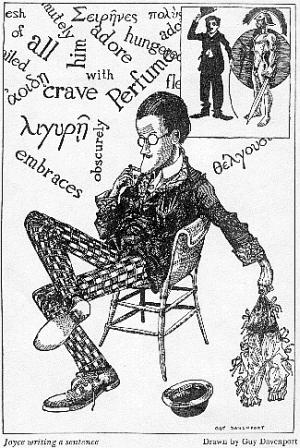 300x448 A Guy Davenport Drawing Of James Joyce. Bookish