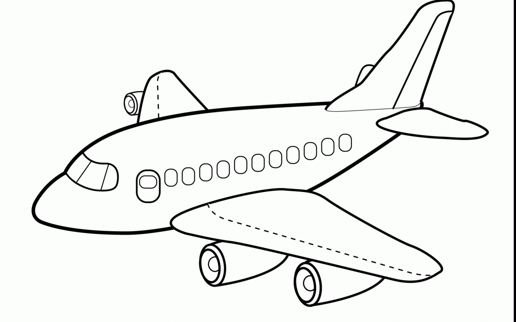 1680x1050 Letter A Is For Airplane Coloring Page Free Printable Pages Kids