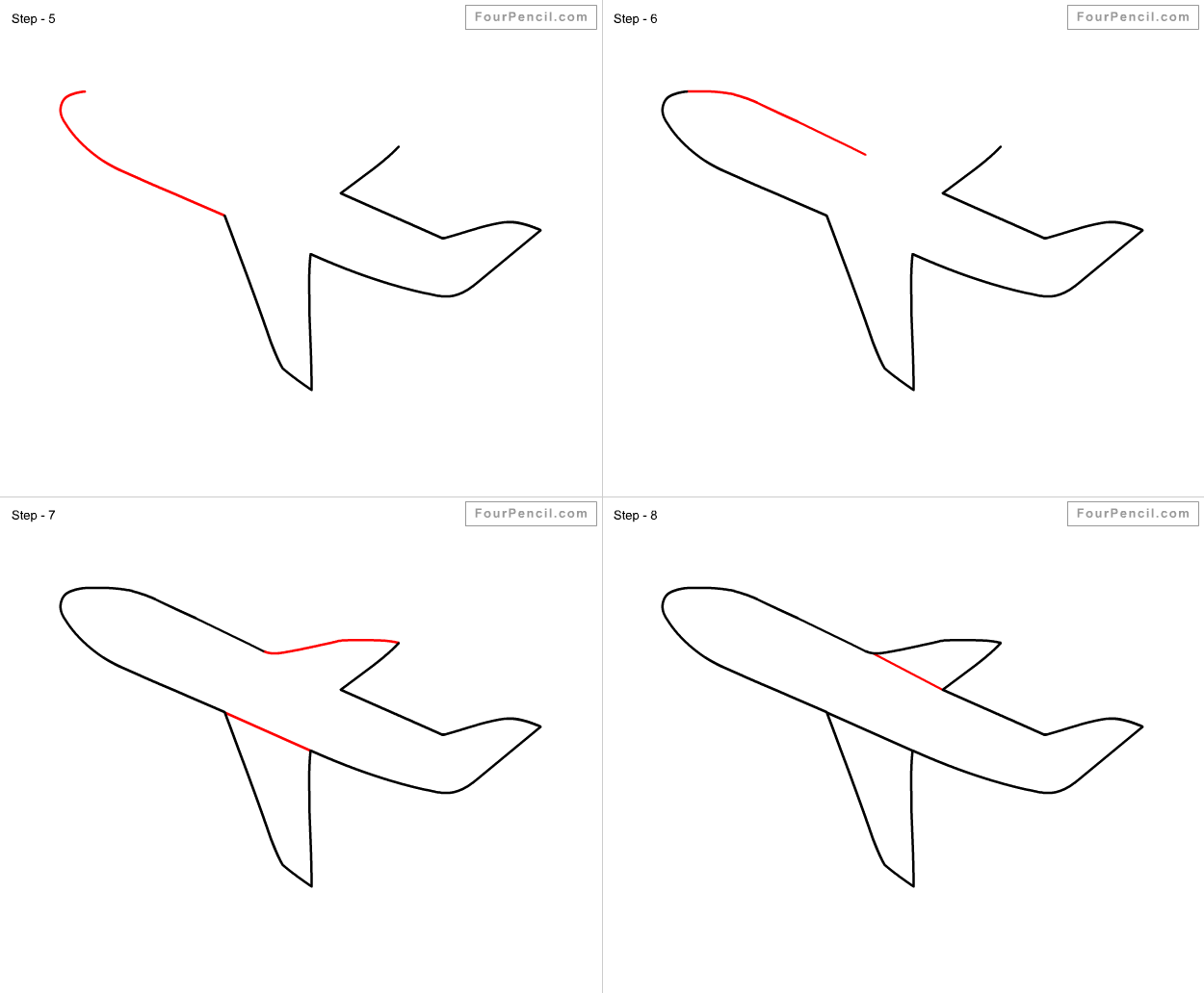 1250x1032 Fpencil How To Draw Aeroplane For Kids Step By Step