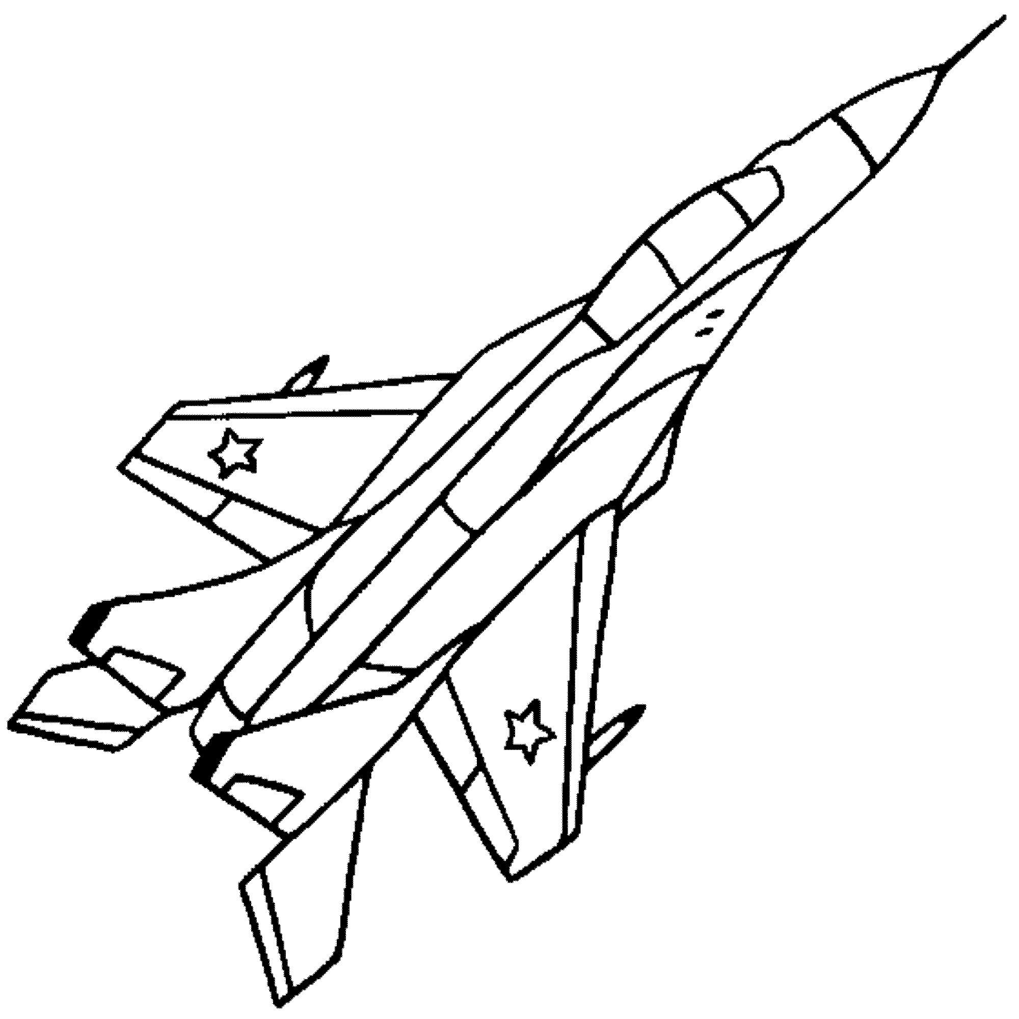 2000x2000 Airplane Coloring Pages