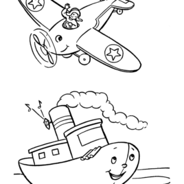 268x268 Airplane Coloring Pages For Toddlers Archives