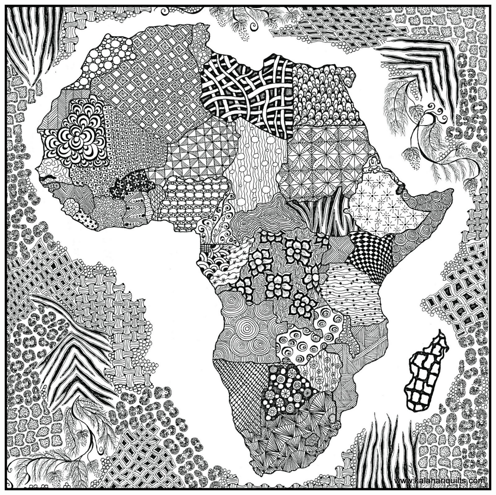 1600x1597 African Drawings