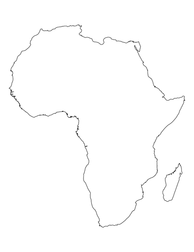 400x518 Africa Map Drawing Africa Map