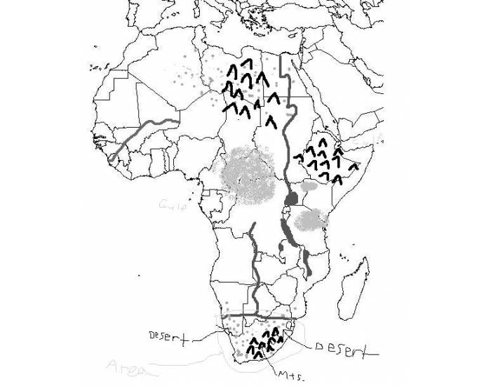 700x550 Africa Physical Features Map Quiz