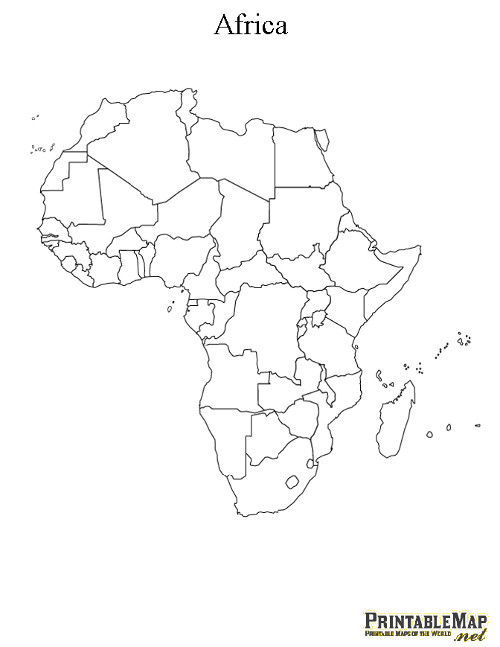 500x647 Printable Map Of Africa Continent Education Africa