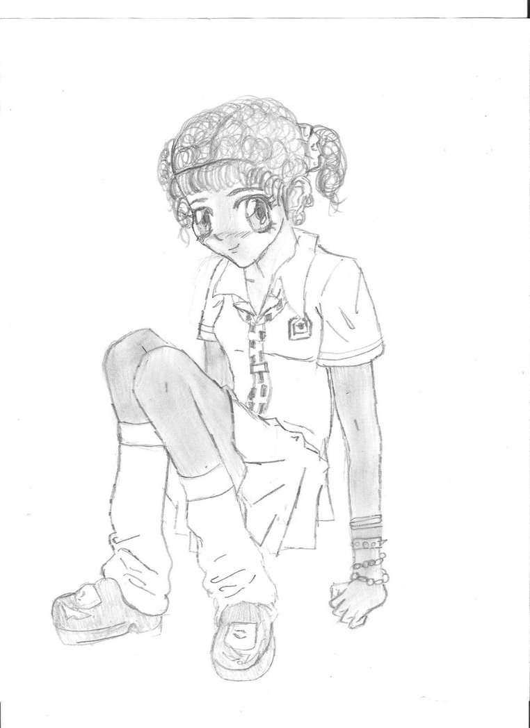 762x1048 African American Anime Girl By Fruitfreeze1