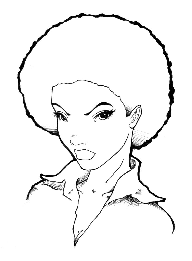 768x1041 African American Woman Drawing