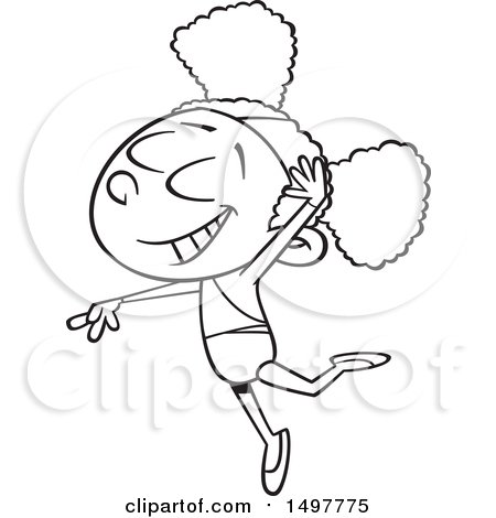 450x470 Clipart Of A Cartoon African American Girl Ballerina Dancing