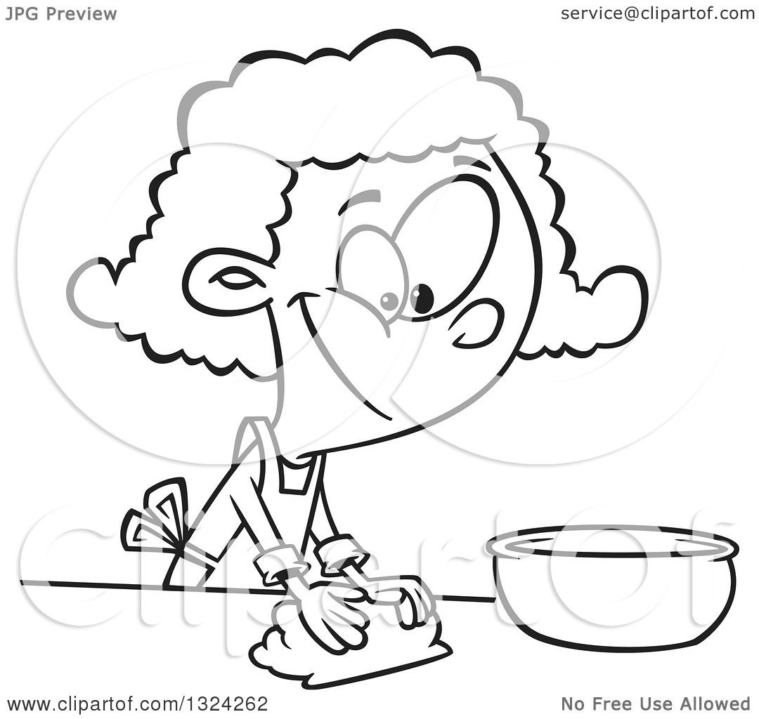 1080x1024 Lineart Clipart Of A Cartoon Black And White Happy African