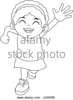 300x414 Cartoon African American Girl With Curly Hair Stock Vector Art