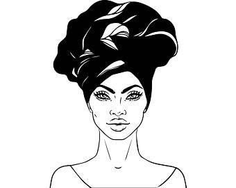 340x270 Pink Afro Lady Art Etsy