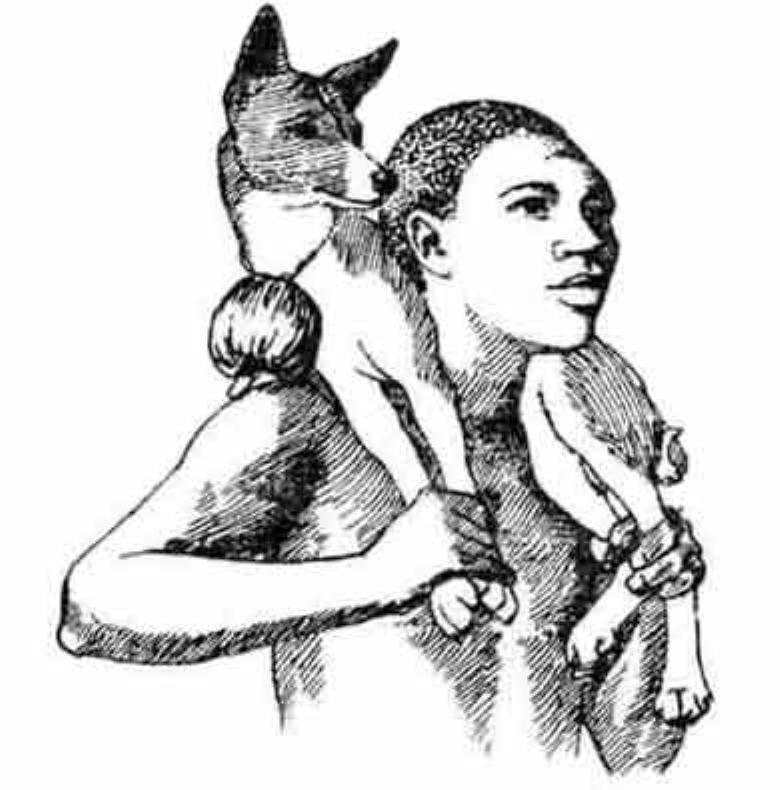 780x790 Drawing African Boy With Basenji Wearing Bell Basenjis