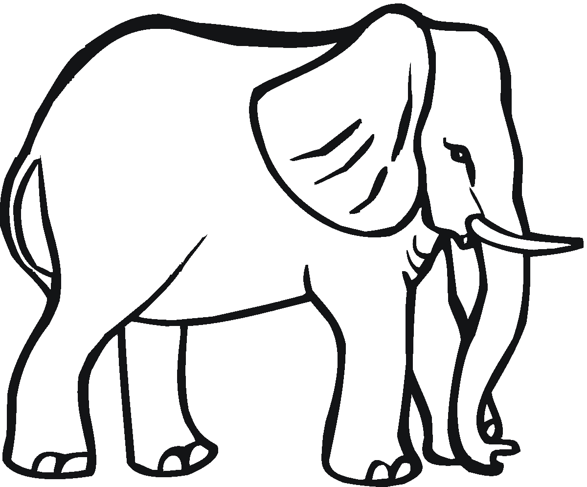 1200x995 Free Elephant Coloring Pages