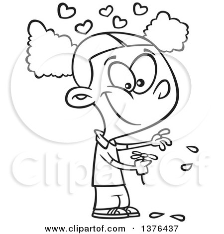 450x470 Clipart Of A Cartoon Black And White Happy African Girl Playing He