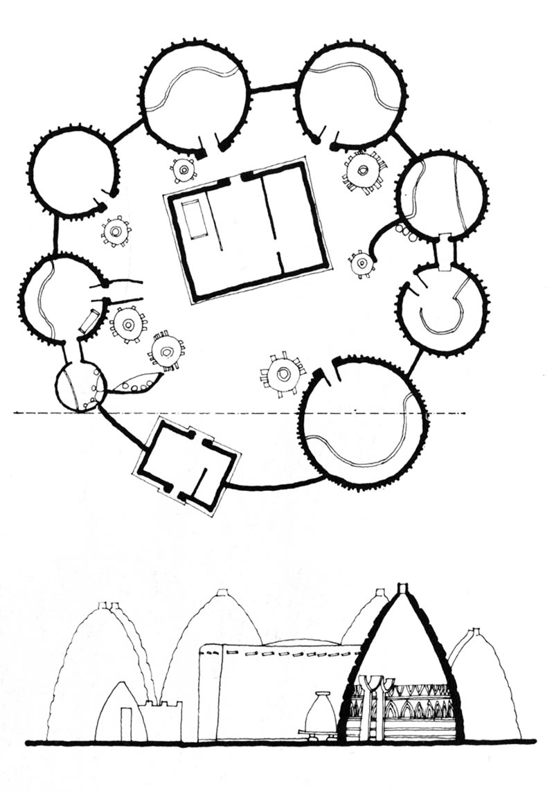 800x1145 Musgum Mud Huts Architecture, Architectural Sketches
